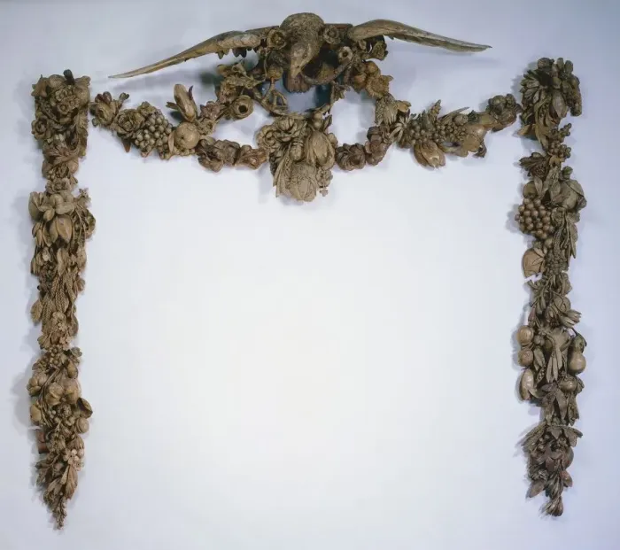 Framed Print : Overmantel Decoration, c. 1675-1677. Creator: Grinling Gibbons (British, 1648-1721) Framed Print : Overmantel Decoration, c. 1675-1677. Creator: Grinling Gibbons (British, 1648-1721)
