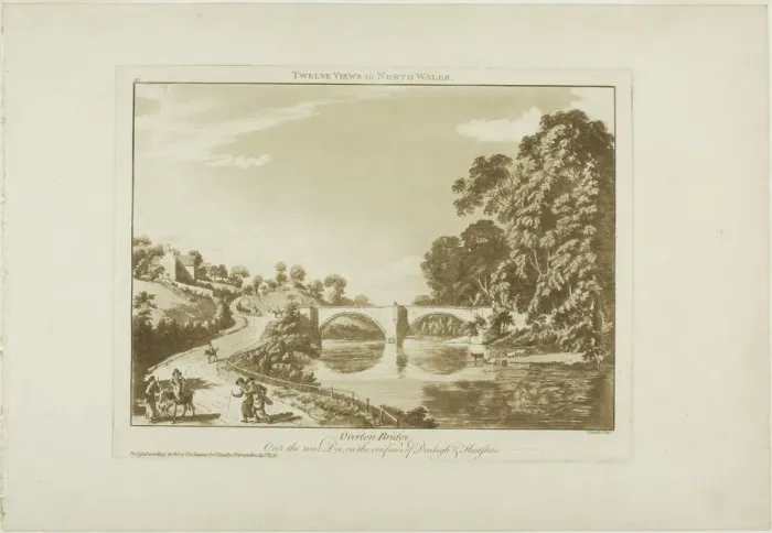 Framed Print : Overton Bridge / Over the River Dee, on the Confines of Denbigh and Flintshire, 1776 Framed Print : Overton Bridge / Over the River Dee, on the Confines of Denbigh and Flintshire, 1776