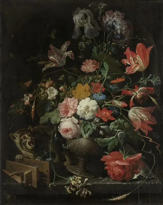Framed Print : The Overturned Bouquet, 1660-1679. Creator: Abraham Mignon Framed Print : The Overturned Bouquet, 1660-1679. Creator: Abraham Mignon