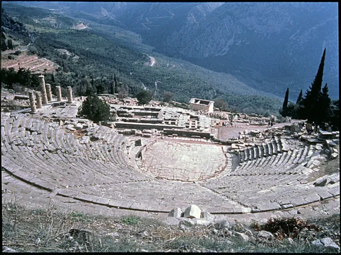 Framed Print : Overview of the theater of Delphi Framed Print : Overview of the theater of Delphi