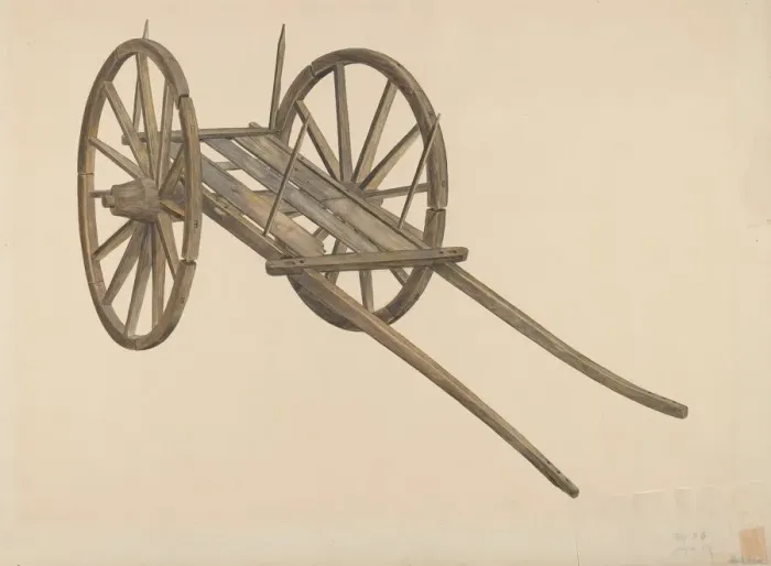 Framed Print : Ox Cart, 1935 / 1942. Creator: Wilbur M Rice Framed Print : Ox Cart, 1935 / 1942. Creator: Wilbur M Rice