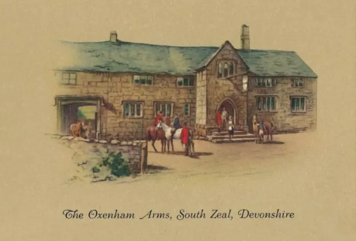 Framed Print : The Oxenham Arms, South Zeal, Devonshire, 1939
