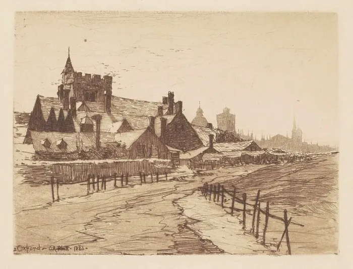 Framed Print : Oxford, 1883. Creator: Charles A Platt Framed Print : Oxford, 1883. Creator: Charles A Platt