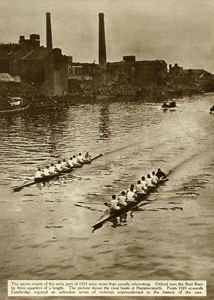 The Oxford and Cambridge Boat Race, London, 1923, (1935). Creator: Unknown