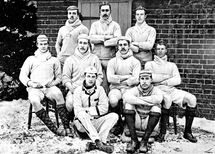 Framed Print : The Oxford and Cambridge Universities Boat-Race - the Cambridge crew, 1890. Creators: Stearn, George Meisenbach Framed Print : The Oxford and Cambridge Universities Boat-Race - the Cambridge crew, 1890. Creators: Stearn, George Meisenbach