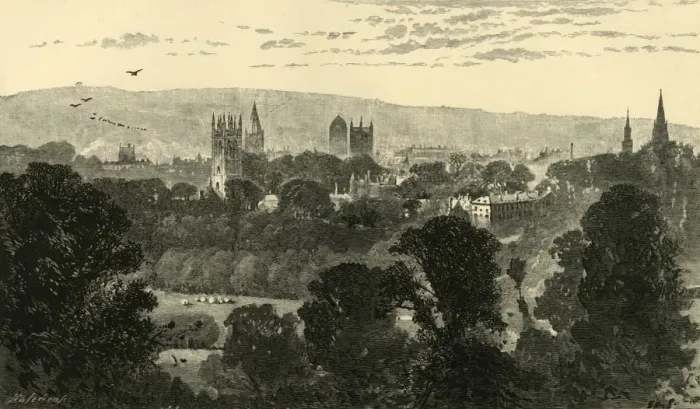 Framed Print : Oxford, from Headington Hill, 1898. Creator: Unknown Framed Print : Oxford, from Headington Hill, 1898. Creator: Unknown