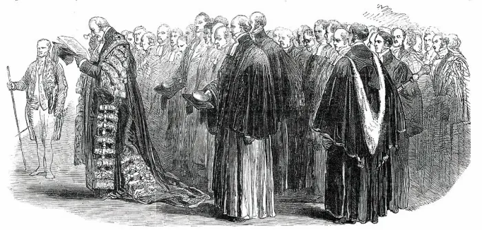 Framed Print : The Oxford University Deputation, 1850. Creator: Unknown Framed Print : The Oxford University Deputation, 1850. Creator: Unknown