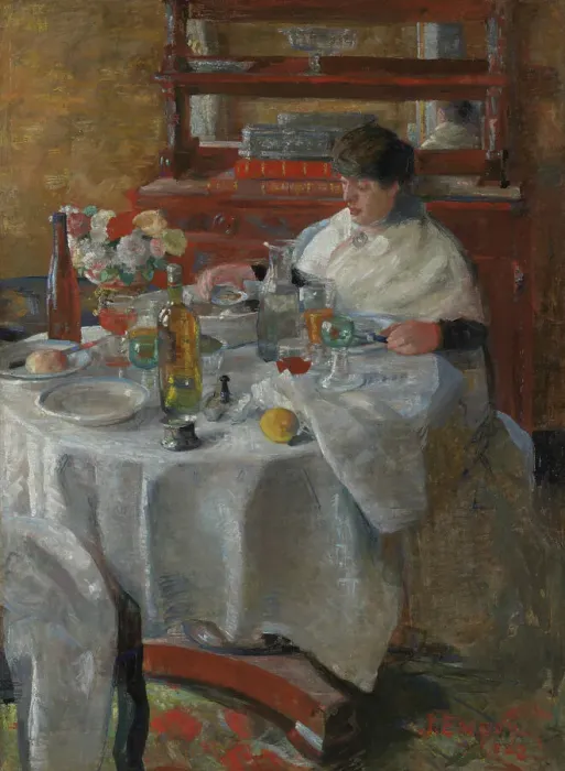 Framed Print : The Oyster Eater, 1882. Creator: James Ensor Framed Print : The Oyster Eater, 1882. Creator: James Ensor