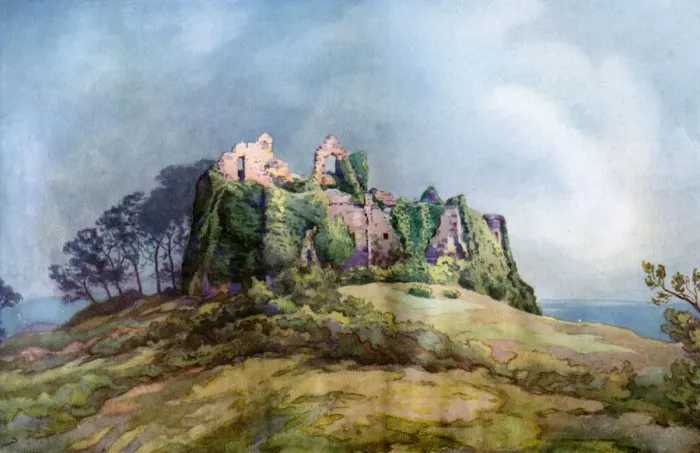 Framed Print : Oystermouth Castle, near Swansea, Wales, 1924-1926. Artist: FC Varley Framed Print : Oystermouth Castle, near Swansea, Wales, 1924-1926. Artist: FC Varley