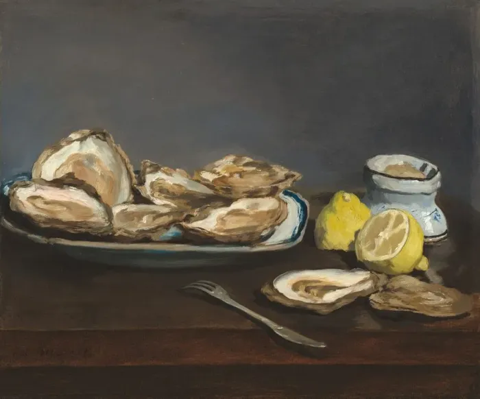 Framed Print : Oysters, 1862. Creator: Edouard Manet Framed Print : Oysters, 1862. Creator: Edouard Manet