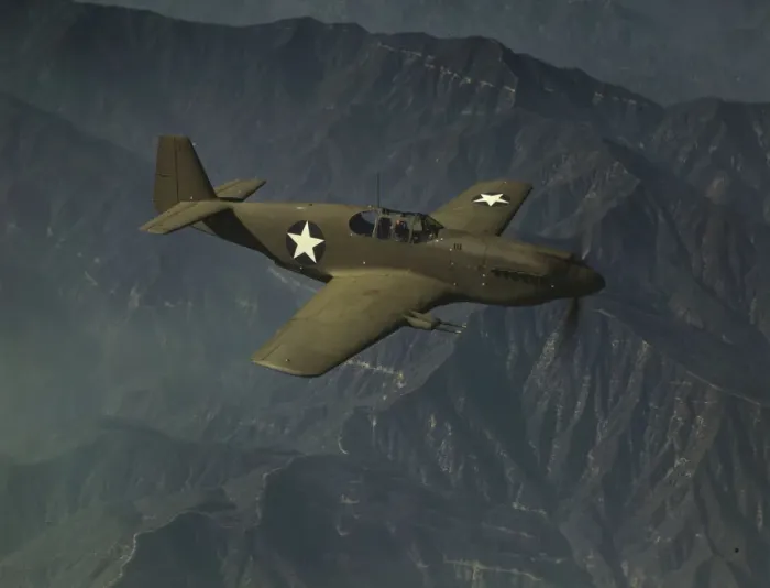 Framed Print : P-51 Mustang'fighter in flight, Inglewood, Calif. 1942. Creator: Alfred T Palmer Framed Print : P-51 Mustang'fighter in flight, Inglewood, Calif. 1942. Creator: Alfred T Palmer