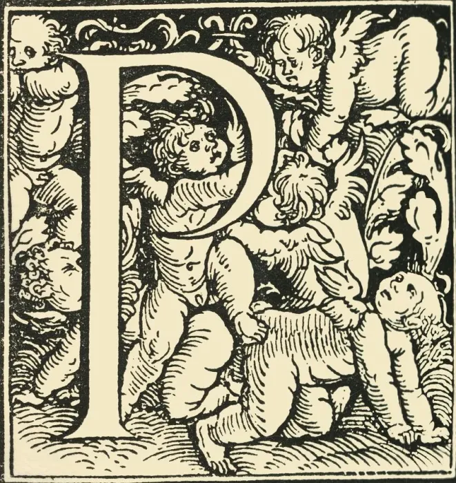 Framed Print : P - An Alphabet by Hans Weiditz, c1520-1521, (1908). Creator: Hans Weiditz Framed Print : P - An Alphabet by Hans Weiditz, c1520-1521, (1908). Creator: Hans Weiditz