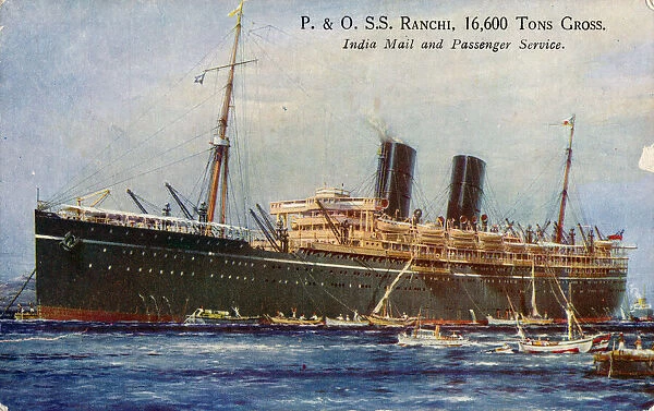 P. & O. S. S. Ranchi, 16, 600 Tons Gross, India Mail and Passenger Service, 1934
