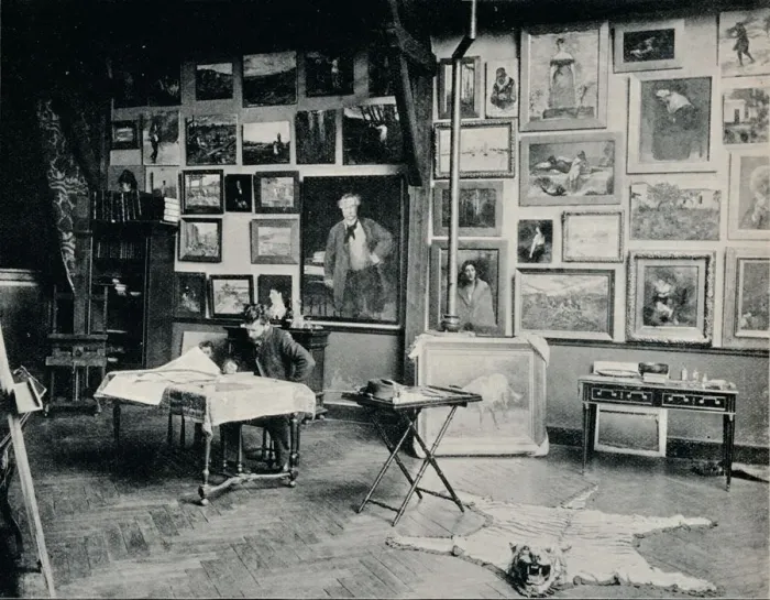 Framed Print : P. Roll in his Studio, c1897 Framed Print : P. Roll in his Studio, c1897