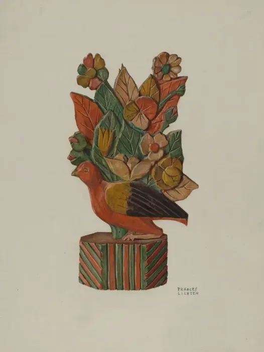 Framed Print : Pa. German Bird, 1935 / 1942. Creator: Frances Lichten Framed Print : Pa. German Bird, 1935 / 1942. Creator: Frances Lichten