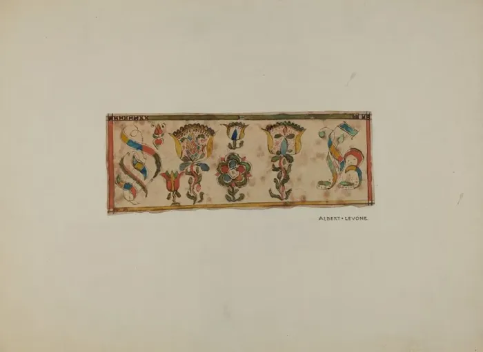 Framed Print : Pa. German Book Marker, c. 1937. Creator: Albert J. Levone