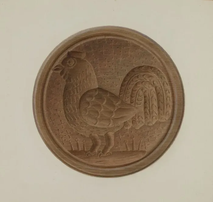 Framed Print : Pa. German Butter Mold, 1935 / 1942. Creator: Alfred H. Smith Framed Print : Pa. German Butter Mold, 1935 / 1942. Creator: Alfred H. Smith