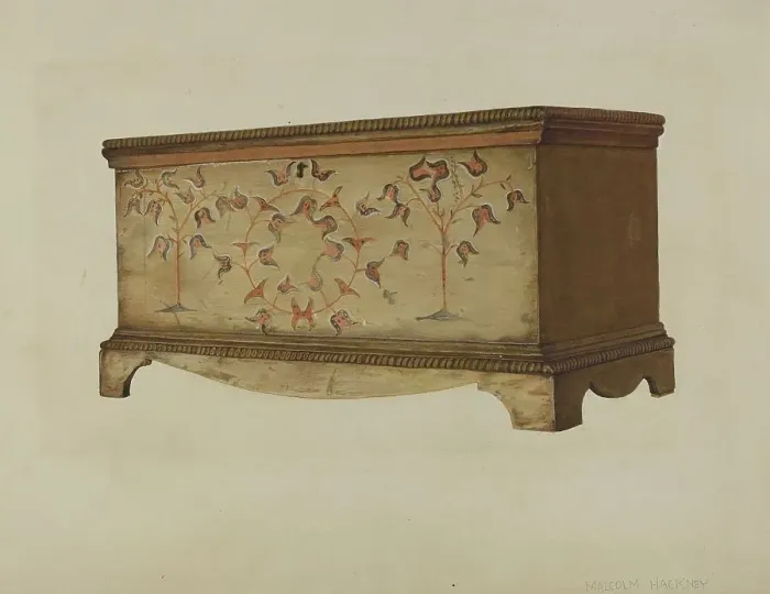 Framed Print : Pa. German Chest, c. 1936. Creator: Malcolm Hackney Framed Print : Pa. German Chest, c. 1936. Creator: Malcolm Hackney