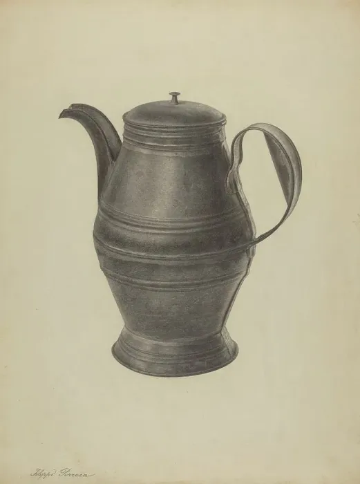 Framed Print : Pa. German Coffee Pot, c. 1938. Creator: Filippo Porreca Framed Print : Pa. German Coffee Pot, c. 1938. Creator: Filippo Porreca