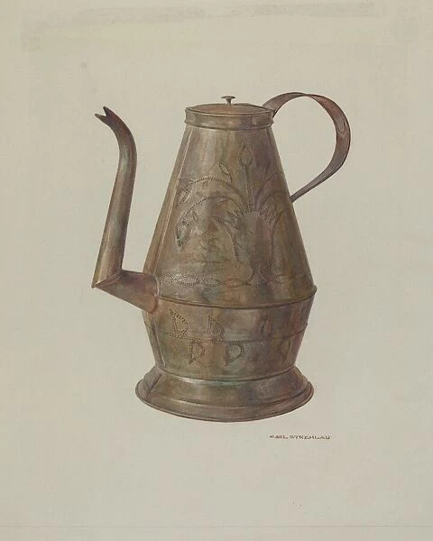 Pa. German Coffee Pot, c. 1939. Creator: Carl Strehlau