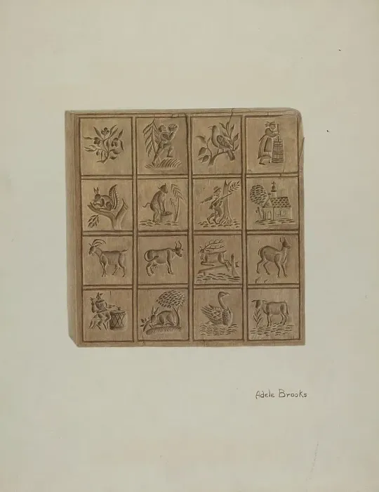 Framed Print : Pa. German Cookie Cutter, c. 1941. Creator: Adele Brooks Framed Print : Pa. German Cookie Cutter, c. 1941. Creator: Adele Brooks