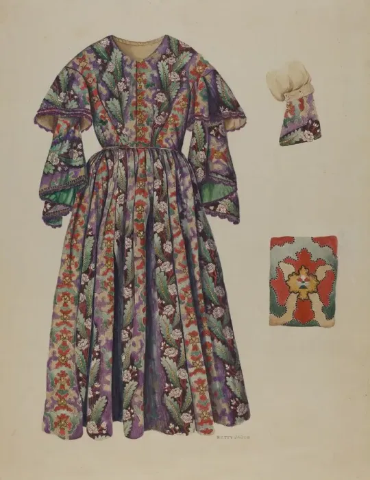 Framed Print : Pa. German Dress, 1935 / 1942. Creator: Betty Jacob Framed Print : Pa. German Dress, 1935 / 1942. Creator: Betty Jacob