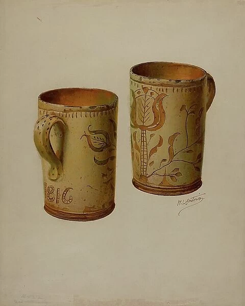 Pa. German Drinking Mug, c. 1938. Creator: William L. Antrim