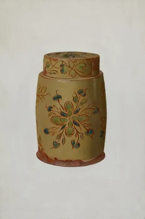 Framed Print : Pa. German Jar, c. 1936. Creator: Eugene Shellady Framed Print : Pa. German Jar, c. 1936. Creator: Eugene Shellady