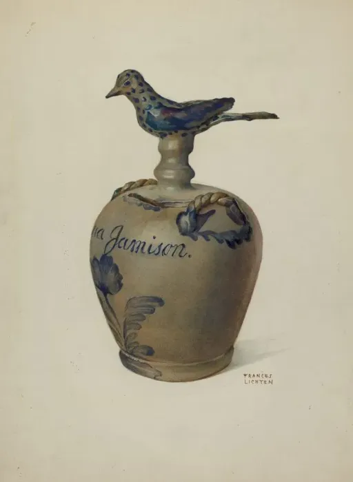 Framed Print : Pa. German Money Bank, c. 1936. Creator: Frances Lichten Framed Print : Pa. German Money Bank, c. 1936. Creator: Frances Lichten