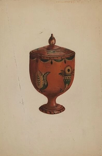 Pa. German Spice Jar, c. 1938. Creator: Betty Jean Davis