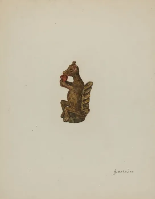 Framed Print : Pa. German Squirrel Figurine, 1935 / 1942. Creator: Arsen Maralian Framed Print : Pa. German Squirrel Figurine, 1935 / 1942. Creator: Arsen Maralian