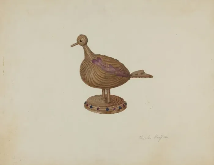 Framed Print : Pa. German Toy Bird, 1935 / 1942. Creator: Charles Garjian Framed Print : Pa. German Toy Bird, 1935 / 1942. Creator: Charles Garjian