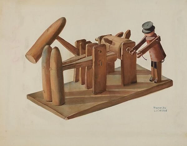 Pa. German Toy Stamping Mill, 1935  /  1942. Creator: Frances Lichten