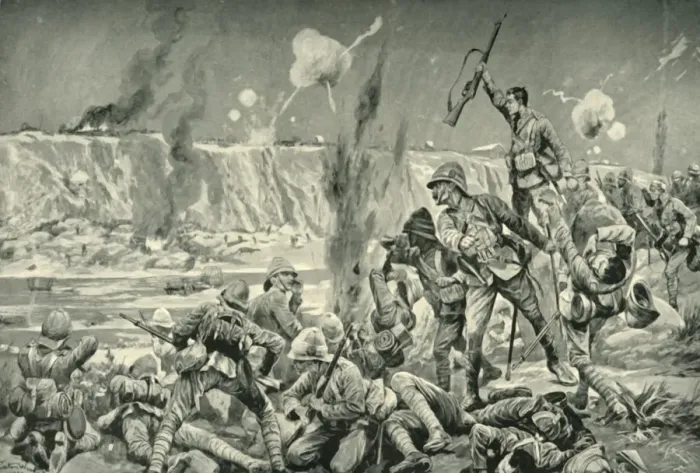 Framed Print : Paardeberg: The Assault on Cronjes Position, (1901). Creator: Unknown