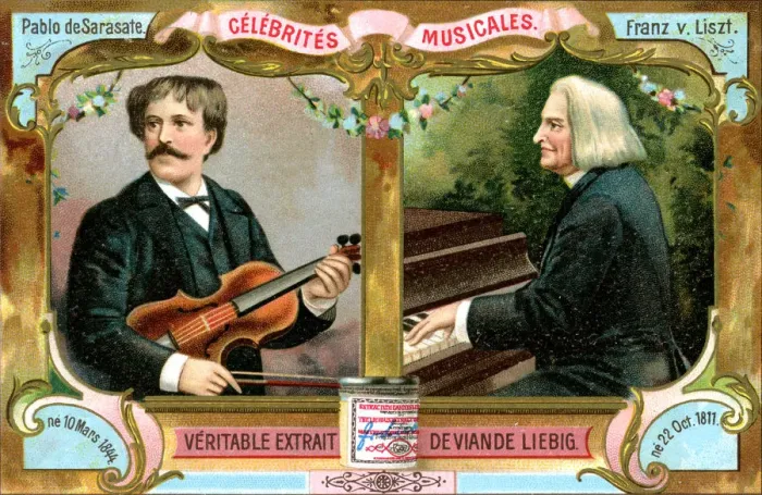 Framed Print : Pablo de Sarasate and Franz Liszt, c1900 Framed Print : Pablo de Sarasate and Franz Liszt, c1900