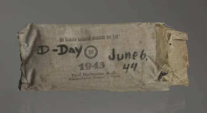 Framed Print : Pack of bandages from D-Day 1944. Creator: Paul Hartmann AG Framed Print : Pack of bandages from D-Day 1944. Creator: Paul Hartmann AG