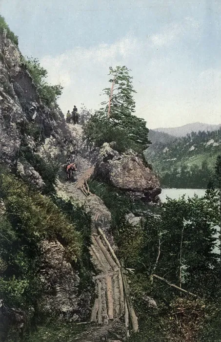 Framed Print : A Pack Road in the Katun River Valley near the Village of Tavda. Cliff Skakun'... 1911-1913. Creator: Sergei Ivanovich Borisov. A Pack Road in the Katun River Valley near the Village of Tavda. Cliff Skakun'... 1911-1913 Framed Print : A Pack Road in the Katun River Valley near the Village of Tavda. Cliff Skakun'... 1911-1913. Creator: Sergei Ivanovich Borisov. A Pack Road in the Katun River Valley near the Village of Tavda. Cliff Skakun'... 1911-1913