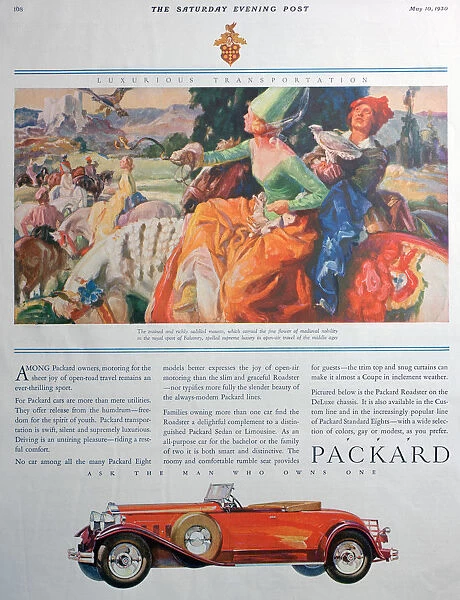 Packard car advert, 1930