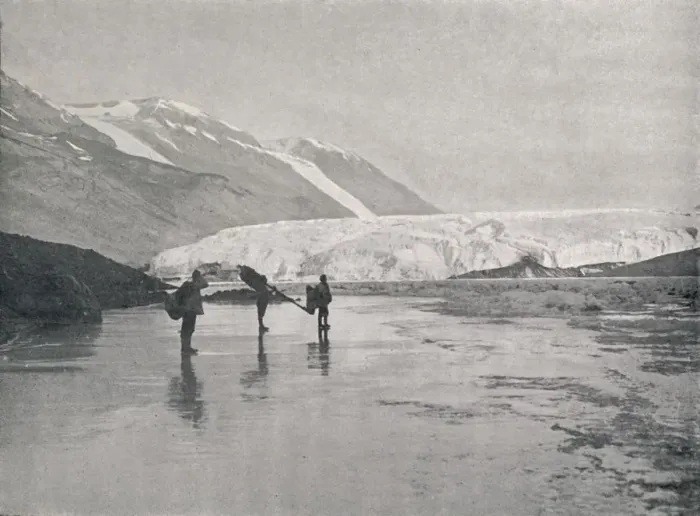 Framed Print : Packing from Alcove Camp to the Sea, c1911, (1913). Artist: T Griffith Taylor Framed Print : Packing from Alcove Camp to the Sea, c1911, (1913). Artist: T Griffith Taylor