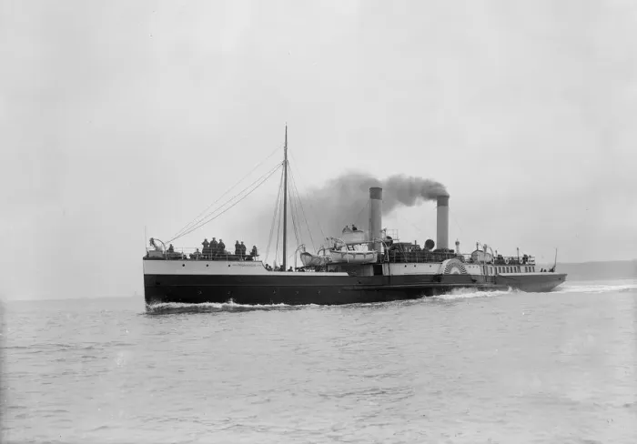 Framed Print : The paddle steamer SS Monarch under way. Creator: Kirk & Sons of Cowes Framed Print : The paddle steamer SS Monarch under way. Creator: Kirk & Sons of Cowes