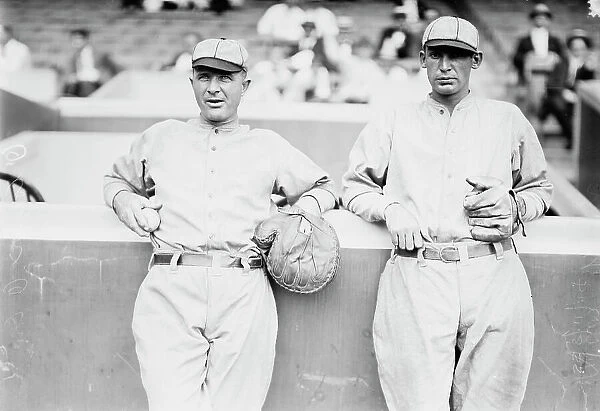 Paddy O'Connor & Dots Miller, St. Louis NL (baseball), 1914. Creator: Bain News Service. Paddy O'Connor & Dots Miller, St. Louis NL (baseball), 1914. Creator: Bain News Service