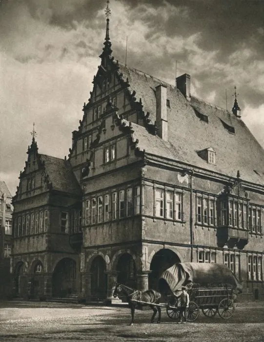 Framed Print : Paderborn - Rathaus, 1931. Artist: Kurt Hielscher Framed Print : Paderborn - Rathaus, 1931. Artist: Kurt Hielscher