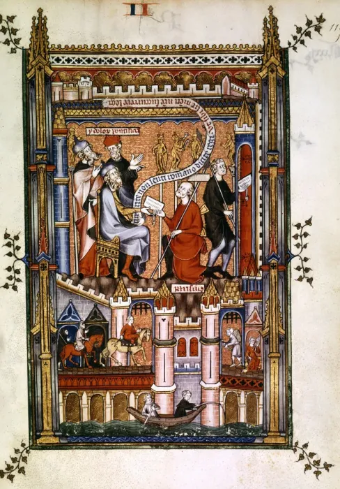 Framed Print : The pagan priests of Paris send their message to Rome, 1317 Framed Print : The pagan priests of Paris send their message to Rome, 1317