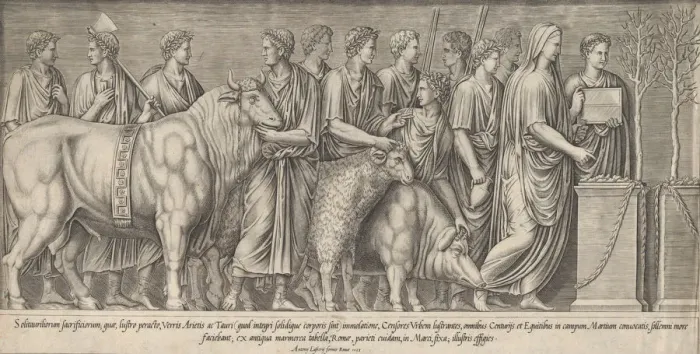 Framed Print : Pagan Sacrifice, after an Antique Bas Relief, 1553. 1553. Creator: Nicolas Beatrizet Framed Print : Pagan Sacrifice, after an Antique Bas Relief, 1553. 1553. Creator: Nicolas Beatrizet