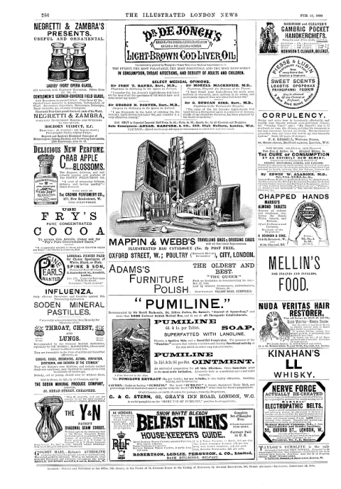 Framed Print : Page of advertisements, 1890. Creator: Unknown Framed Print : Page of advertisements, 1890. Creator: Unknown