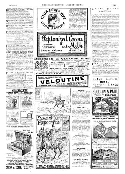 Framed Print : Page of advertisements, 1895. Creator: Unknown Framed Print : Page of advertisements, 1895. Creator: Unknown