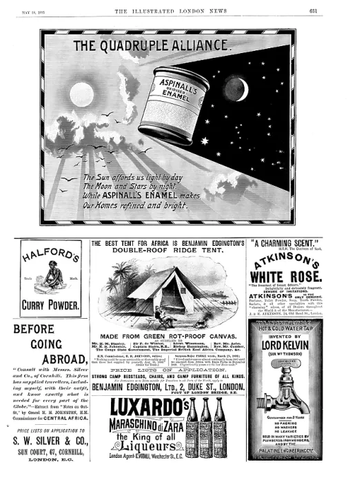 Framed Print : Page of advertisements, 1895. Creator: Unknown Framed Print : Page of advertisements, 1895. Creator: Unknown
