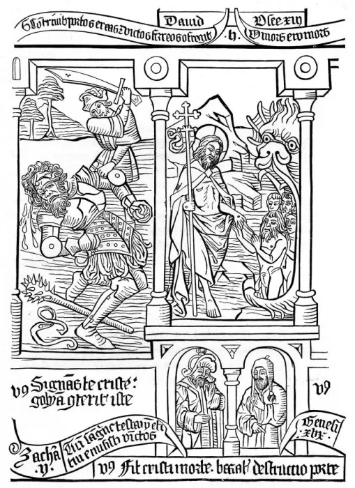 Framed Print : Page from the Biblia Pauperum, 15th century, (1870) Framed Print : Page from the Biblia Pauperum, 15th century, (1870)