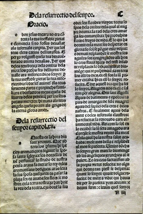 Framed Print : Page from the book Lo Quart del Cartoixa (The Fourth of the Cartoixa), printed Framed Print : Page from the book Lo Quart del Cartoixa (The Fourth of the Cartoixa), printed