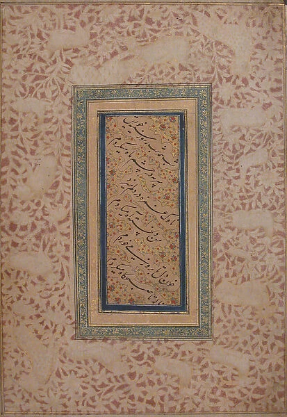 Page of Calligraphy, 17th century. Creator: Bichitr